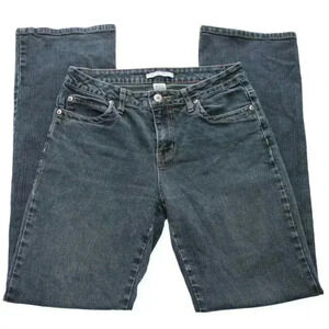 CAbi 895 Womens Size 8 Dark Wash Mid Rise Contemporary Flare Bootcut Denim Jeans